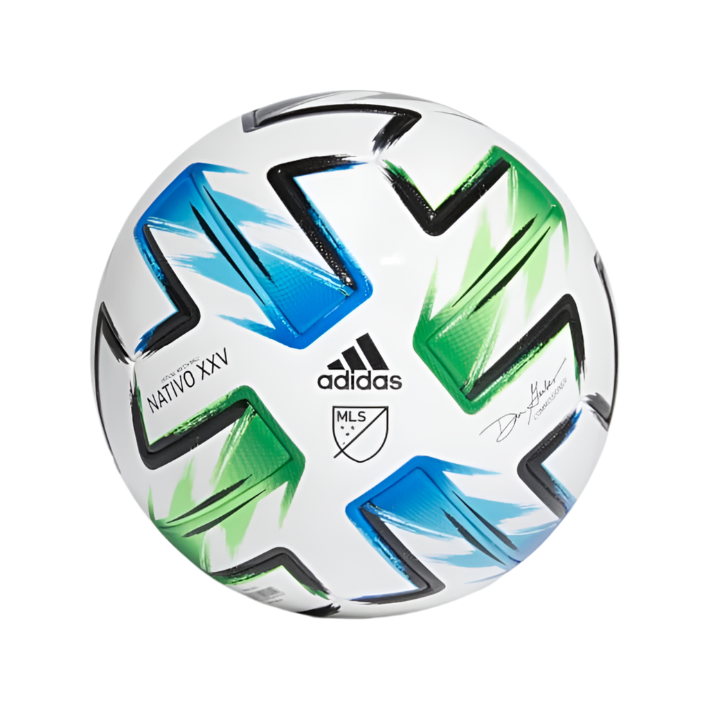 Adidas MLS Nativo XXV Pro Baal futballlabda, fehér/kék/zöld