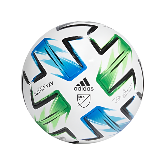 Adidas MLS Nativo XXV Pro Baal futballlabda, fehér/kék/zöld