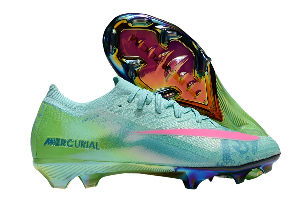 Nike Air Zoom Mercurial Vapor 16 Elite FG Firm Ground Soccer Cleats - Jade/Pink/Yellow