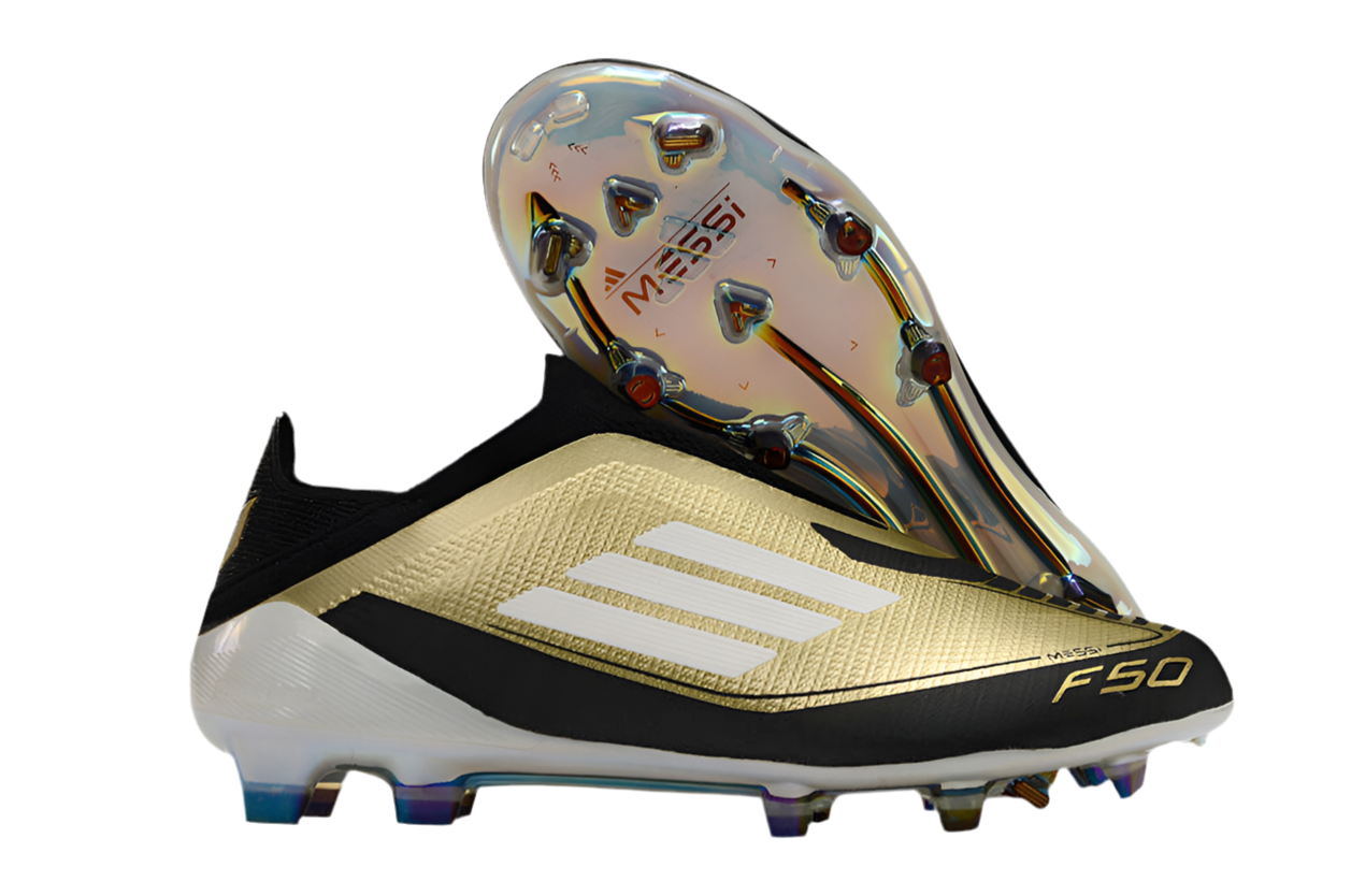 Chuteira Adidas F50 LL FG - Bege e Preto