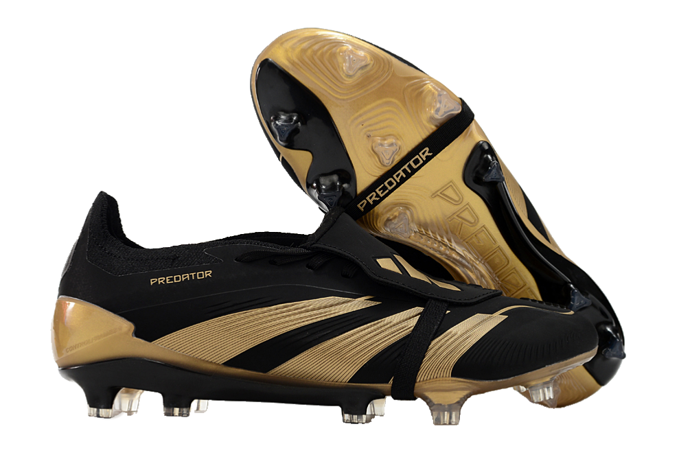 Adidas Predator Elite Tongue FG Firm Ground Soccer Cleats - Black/Gold